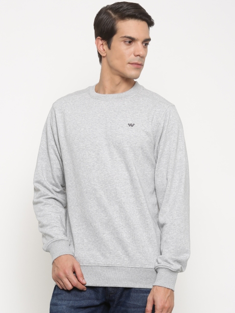 

Wildcraft Men Grey Melange Solid Sweatshirt