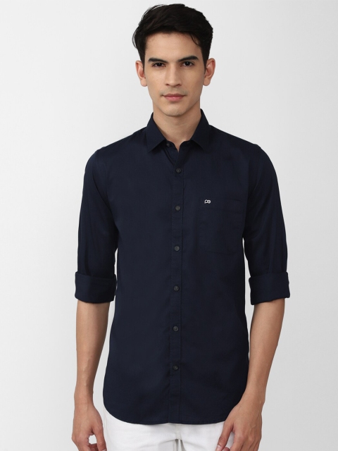 

Peter England Casuals Men Slim Fit Pure Cotton Casual Shirt, Navy blue