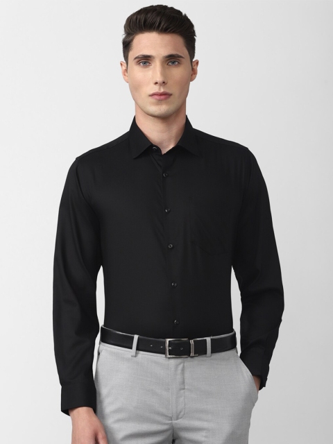 

Van Heusen Men Black Cotton Formal Shirt