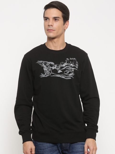 

Wildcraft Men Black Printed Camp Sweatshirt