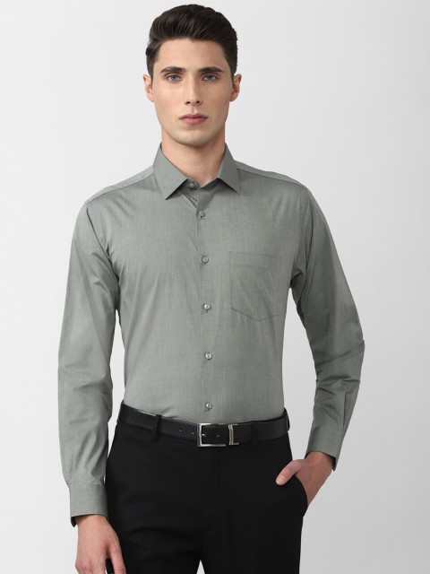 

Van Heusen Men Cotton Solid Regular Fit Formal Shirt, Grey