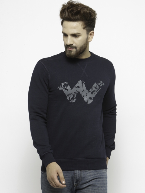 

Wildcraft Men Navy Printed Bsc Sweatshirt, Navy blue