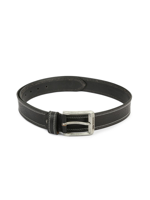

Woodland Men Black Solid Genuine Leather Belt