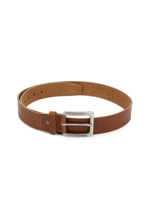 

Woodland Men Brown Solid Genuine Leather Belt