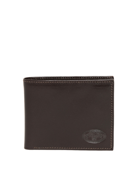 

Woodland Men Coffee Brown Solid Two Fold Leather Wallet