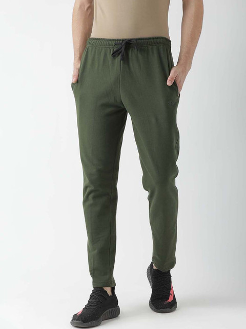 

GRIFFEL Men Regular Fit Solid Cotton Track Pant, Green