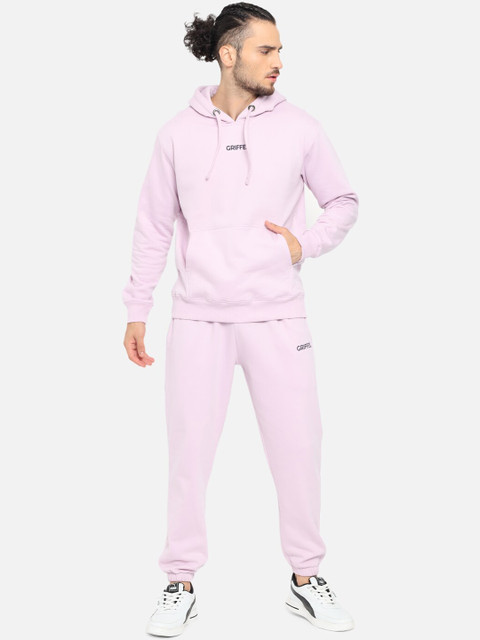 

GRIFFEL Men Solid Tracksuit, Purple