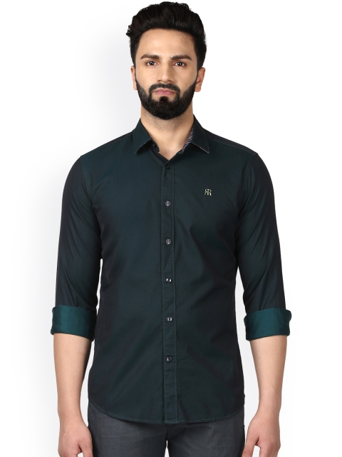 

Raymond Men Green Smart Slim Fit Solid Casual Shirt