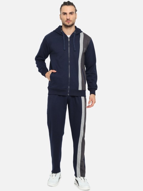 

GRIFFEL Men Colourblocked Tracksuit, Navy blue