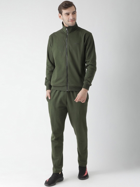 

GRIFFEL Men Solid Tracksuit, Green