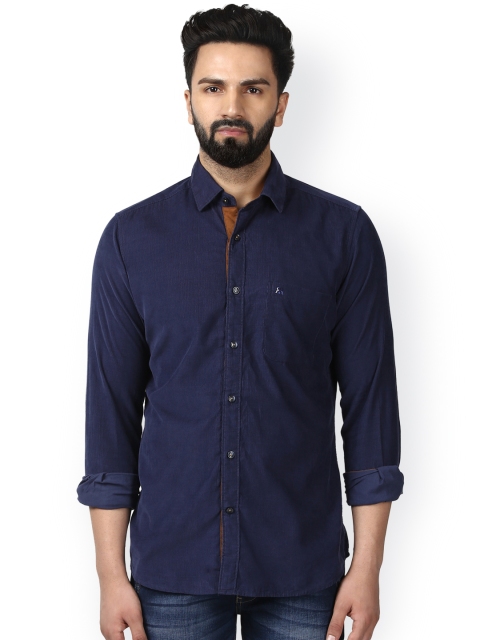 

Raymond Men Blue Classic Regular Fit Solid Casual Shirt