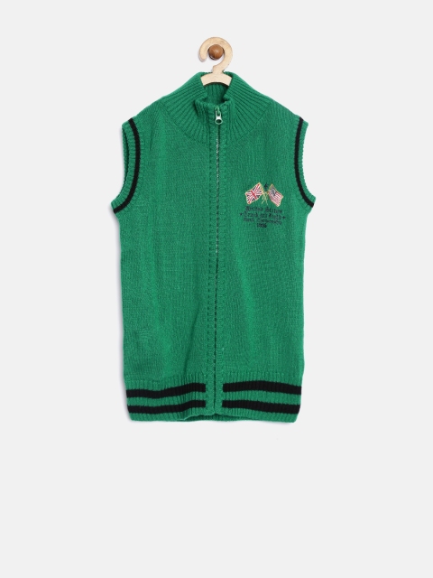 

Palm Tree by Gini & Jony Boys Green Sleeveless Cardigan