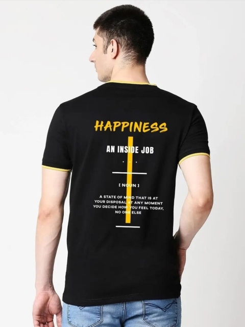 

Bewakoof Men Cotton Printed T-shirt, Black