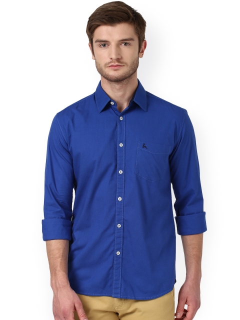 

Parx Men Blue Smart Slim Fit Solid Casual Shirt