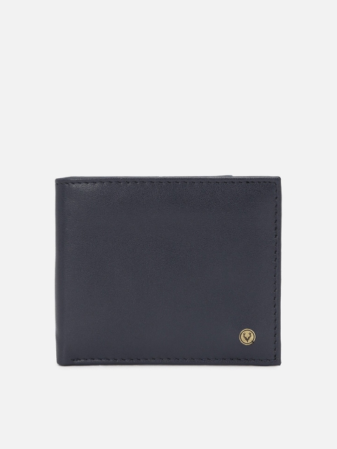 

Allen Solly Men Leather Two Fold Wallet, Navy blue