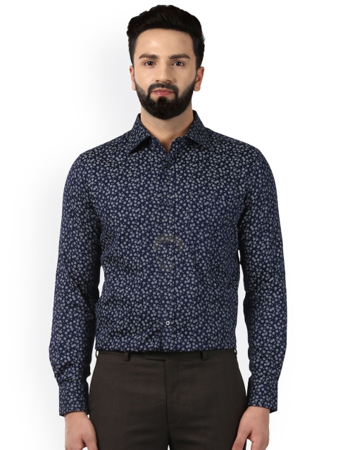 

Raymond Men Blue Classic Regular Fit Printed Casual Shirt