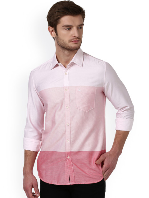 

Parx Men Pink Smart Slim Fit Solid Casual Shirt