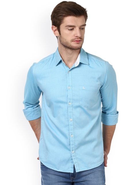 

Parx Men Blue Smart Slim Fit Solid Casual Shirt
