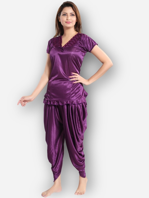 

Romaisa Women Night Suit, Purple