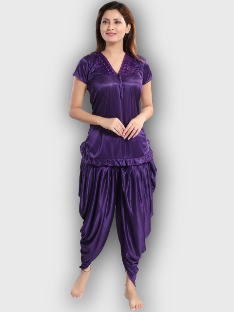 

Romaisa Women Night Suit, Purple