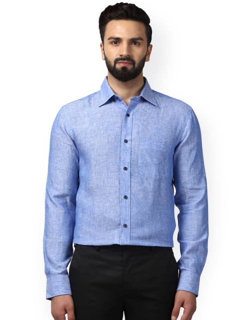 

Raymond Men Blue Classic Regular Fit Solid Formal Shirt