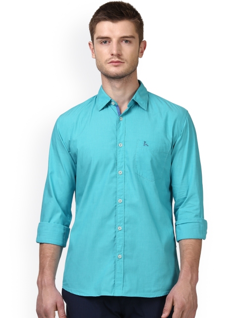 

Parx Men Turquoise Blue Smart Slim Fit Solid Casual Shirt