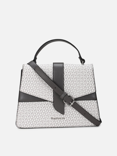 

Van Heusen Woman Geometric Printed PU Satchel, Grey