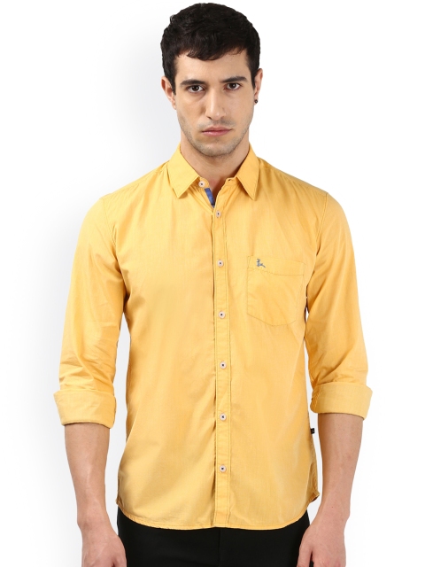 

Parx Men Yellow Slim Fit Solid Casual Shirt