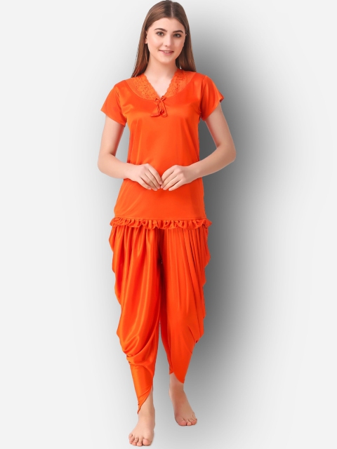 

Romaisa Women Night Suit, Orange