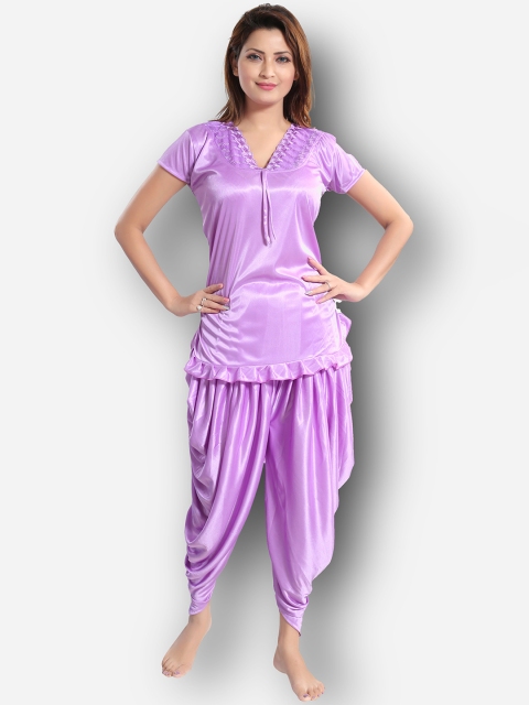 

Romaisa Women Night Suit, Purple