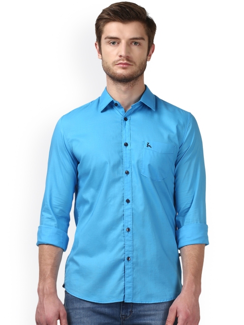 

Parx Men Blue Smart Slim Fit Solid Casual Shirt