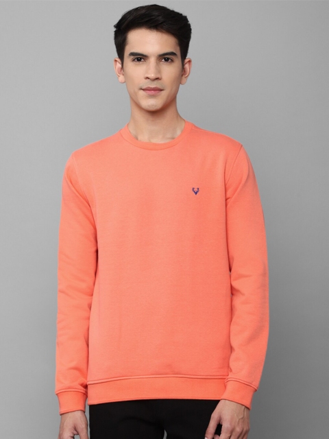 

Allen Solly Men Solid Cotton Sweatshirt, Peach