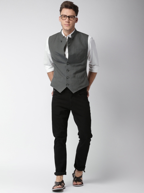 

Mast & Harbour Grey Nehru Jacket