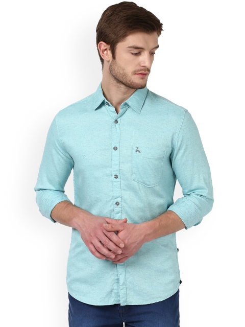 

Parx Men Blue Slim Fit Self-Design Casual Shirt