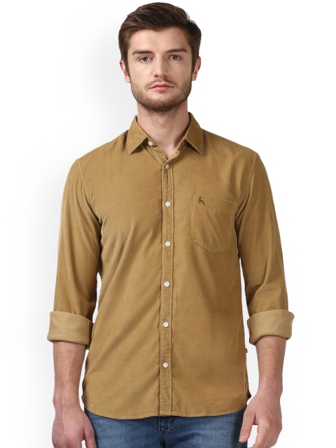 

Parx Men Camel Brown Smart Slim Fit Solid Casual Shirt