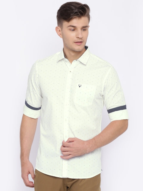 

Allen Solly Men White & Yellow Sport Regular Fit Checked Casual Shirt