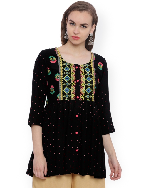 

Avaana Black Printed kurti