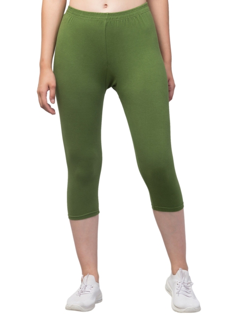 

Apraa & Parma Women Skinny Fit Capris, Green