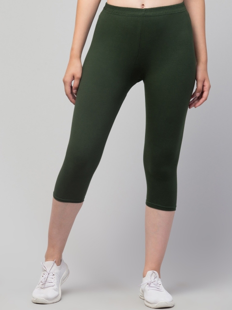 

Apraa & Parma Women Skinny Fit Capris, Olive