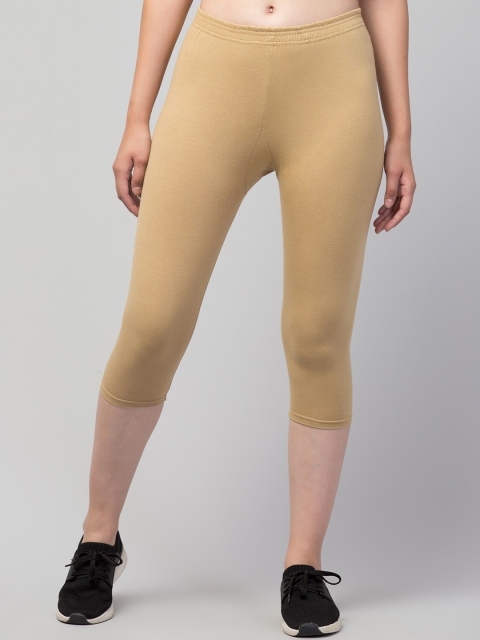 

Apraa & Parma Women Skinny Fit Capris, Beige