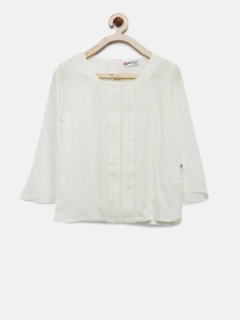 

Peppermint Girls White Solid Top