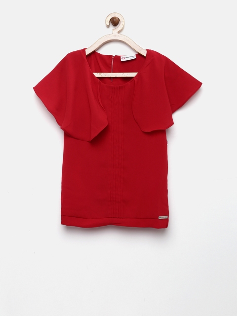 

Peppermint Girls Red Solid Top