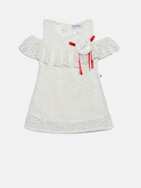 

Peppermint Girls White Lace A-Line Dress