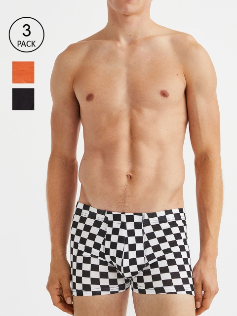 

H&M Men 3-Pack Short Cotton Trunks 0564310079, Black