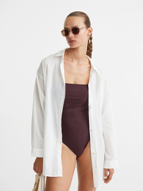 

H&M Oversized Beach Shirt, White