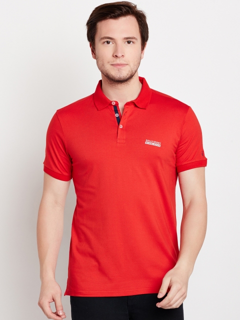 

Solly Sport Men Red Solid Slim Fit Polo Collar T-shirt