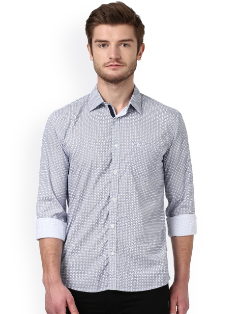 

Parx Men White & Grey Slim Fit Printed Casual Shirt