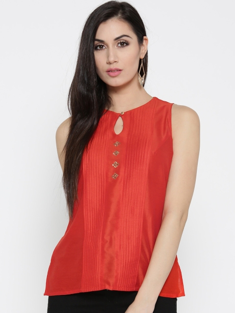 

IMARA Women Orange Solid Top