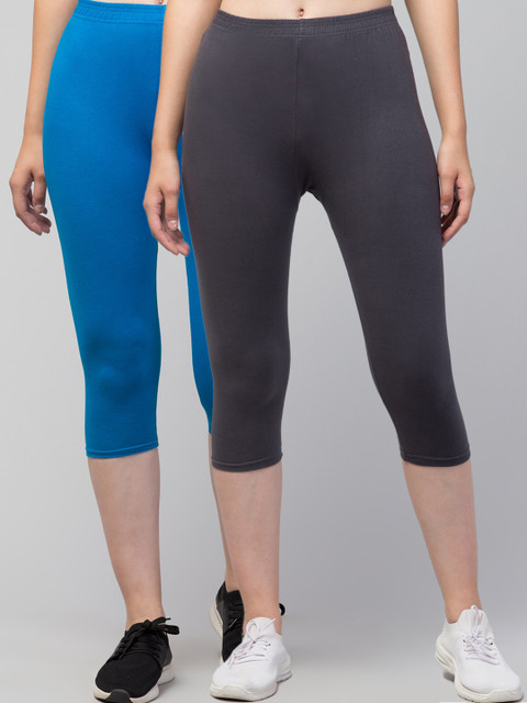 

Apraa & Parma Women Pack of 2 Skinny Fit Capris, Blue