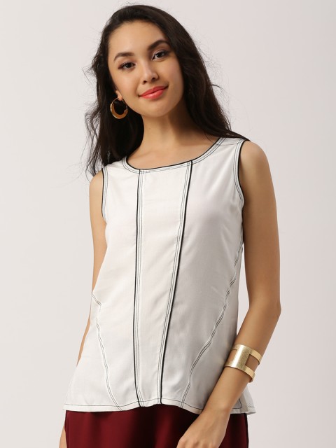 

IMARA Women White Solid Top